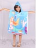 Kids Mermaid Patterned Hoodie Towel